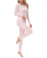 ფოტო #3 პროდუქტის Women's Knit Long Sleeve Scoop Neck with the Legging Set