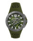 Men's Thunderstorm Chrono Green Silicone Strap Watch 43mm