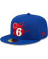 ფოტო #1 პროდუქტის Men's Royal Philadelphia 76ers Splatter 59FIFTY Fitted Hat