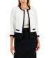 ფოტო #3 პროდუქტის Women's Colorblocked Framed Open-Front Jacket