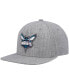 Фото #2 товара Men's Heathered Gray Charlotte Hornets 2.0 Snapback Hat