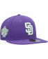 Фото #1 товара Men's Purple San Diego Padres Lime Side Patch 59FIFTY Fitted Hat