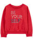 Фото #1 товара Kid Long-Sleeve "Be Yourself" Crewneck 7