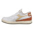 Фото #3 товара Diadora Mi Basket Row Cut Lace Up Mens Beige, White Sneakers Casual Shoes 17628