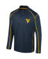 Фото #2 товара Men's Navy West Virginia Mountaineers Cameron Quarter-Zip Windshirt