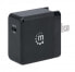 Фото #1 товара Manhattan Wall/Power Mobile Device GaN Charger (UK - USA and Euro 2-pin) - USB-C Port - up to 65W / 3A - GaN (Galium Nitride) tech & PI chipset for maximum charging efficiency - Interchangeable Plugs - Phone/Laptop Charger - Black - Three Year Warranty - Box - Blac