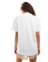 Фото #4 товара Weekday oversized t-shirt with varsity graphic print in white