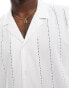 New Look short sleeved broderie shirt in white