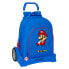 Школьный рюкзак с колесиками Super Mario Play Синий Красный 32 x 42 x 15 cm