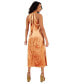 Фото #2 товара Women's Halter-Neck Side-Slit Maxi Dress, Created for Macy's