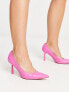 ASOS DESIGN Wide Fit Sterling mid heeled court shoes in pink
