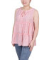 ფოტო #3 პროდუქტის Petite Sleeveless Tiered Blouse