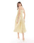 Nobody's Child Felicity bandeau midaxi dress in ditsy yellow