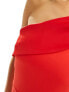 Фото #7 товара Vesper satin trim one shoulder wide leg jumpsuit in red