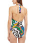 Фото #2 товара Gottex Tribal Art Halter One-Piece Women's