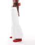 Фото #5 товара ASOS DESIGN poplin tiered bubble hem maxi skirt in ivory