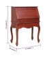 Фото #3 товара Secretary Desk Brown 30.7"x16.5"x40.6" Solid Mahogany Wood