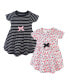 ფოტო #4 პროდუქტის Baby Girls ganic Cotton Short-Sleeve Dresses 2pk, Ditsy Floral