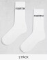 Фото #1 товара 4th & Reckless studio 2 pack socks in white