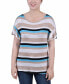 ფოტო #1 პროდუქტის Women's Short Flutter Sleeve Top