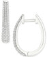 ფოტო #5 პროდუქტის Lab Grown Diamond Small Hoop Earrings (1 ct. t.w.) in Sterling Silver