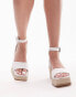 Фото #3 товара Topshop Jessie platform two part sandal in white