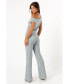 Фото #3 товара Women's Heather One Shoulder Jumpsuit