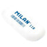 MILAN Blister Pack 1 Rubber Eraser (Double Use) + 1 Oval Synthetic Rubber Eraser