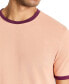 Фото #3 товара Men's Contrast-Trim Textured Short Sleeve T-Shirt