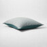 Фото #2 товара Euro Textured Chambray Cotton Pillow Sham Dark Teal Blue - Casaluna