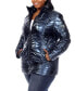 ფოტო #3 პროდუქტის Plus Size Metallic Puffer Coat