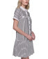 ფოტო #4 პროდუქტის Women's Striped Button-Front Dress