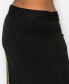 ფოტო #4 პროდუქტის Plus Size Sequin Side Contrast Fold Over Midi Skirt