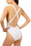 BAR III 260972 Women Ribbed Textured High-Cut Cheeky One Piece Swimsuit Size M