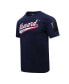 Фото #4 товара Men's Navy Howard Bison Script Tail T-shirt