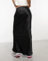 Фото #9 товара COLLUSION satin maxi skirt in black