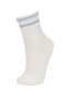 Kadın 3'lü Pamuklu Soket Çorap B8449axns