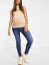 Topshop Maternity – Leigh – Jeans in Indigoblau mit Überbauchbund