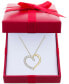 ფოტო #2 პროდუქტის Diamond Heart Pendant Necklace (1/2 ct. t.w.) in Sterling Silver, 16 inches + 2 inch extender