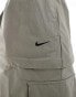 Nike Woven 2 n 1 maxi and mini skirt with zip detail in grey