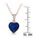 ფოტო #3 პროდუქტის Sterling Silver Cubic Zirconia Heart shape Necklace