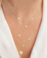 Cubic Zirconia Bezel Lariat Necklace in 14k Gold-Plated Sterling Silver, 18" + 2" extender