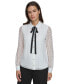 Women's Bow-Tied Eyelet Blouse