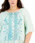 Фото #3 товара Plus Size Printed Top, Created for Macy's