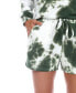 Women's Tie Dye Lounge Top Shorts Set, 2-Piece