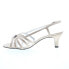 Фото #3 товара David Tate Cheer Womens Beige Extra Wide Canvas Hook & Loop Strap Heels Shoes 10