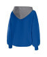 ფოტო #2 პროდუქტის Women's Blue New York Knicks Pieced Quarter-Zip Hoodie Jacket