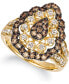 ფოტო #1 პროდუქტის Chocolate Diamond (1/2 ct. t.w.) & Nude Diamond (1/2 ct. t.w.) Ring in 14k Gold