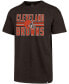 Фото #2 товара Men's Brown Cleveland Browns Block Stripe Club T-shirt