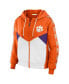 Women's Orange Clemson Tigers Colorblock Full-Zip Hoodie Jacket